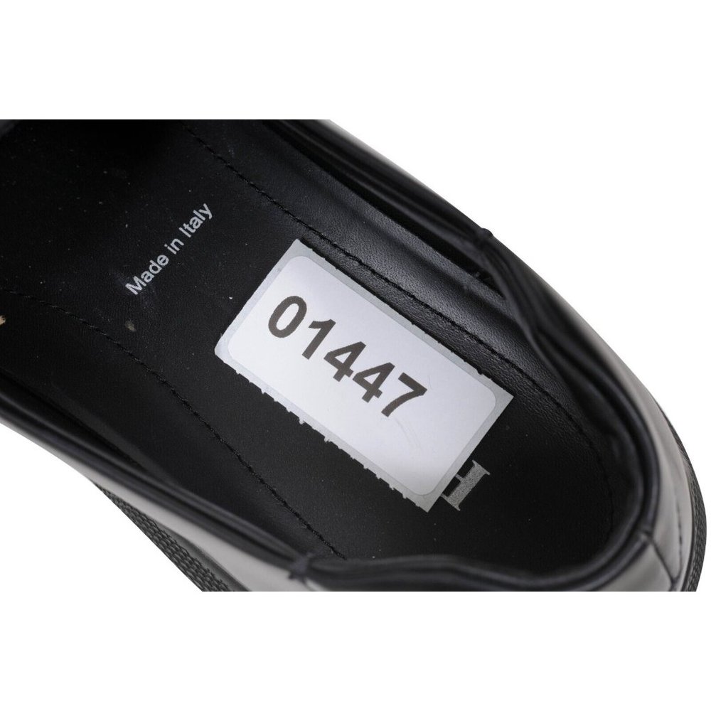 Prada Mens Spazzolato Rois Penny Loafers Size UK8 US9 Black Leather Rubber Sole - Picture 7 of 7